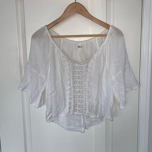 Hollister loose-fitted boho crochet top